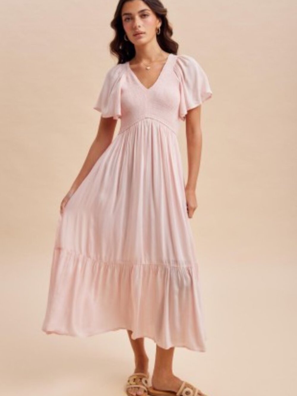 Modal Smocked Dress - Picture 2 of 5